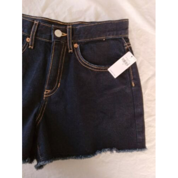 Old Navy Shorts Cut Off Dark Wash Adjustable Waist Girls Size 14 - Picture 2 of 4